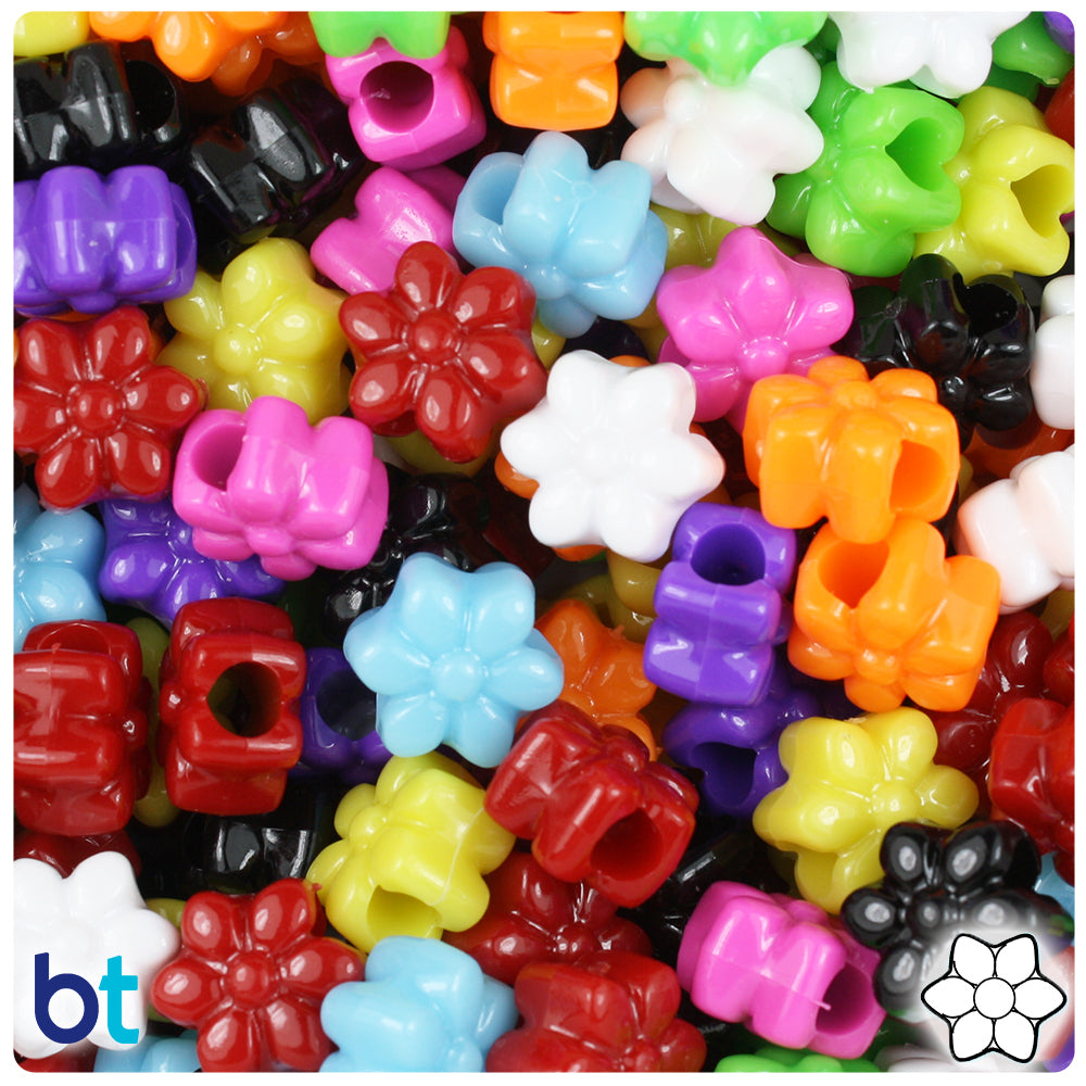 Neon Bright Mix 13mm Butterfly Pony Beads (250pcs)