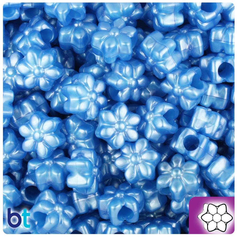 Royal Blue Opaque 13mm Butterfly Pony Beads (250pcs)