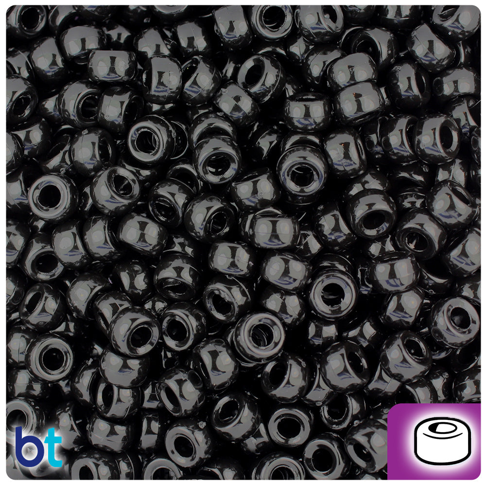 Baby Blue Opaque 6.5mm Mini Barrel Pony Beads (1000pcs)