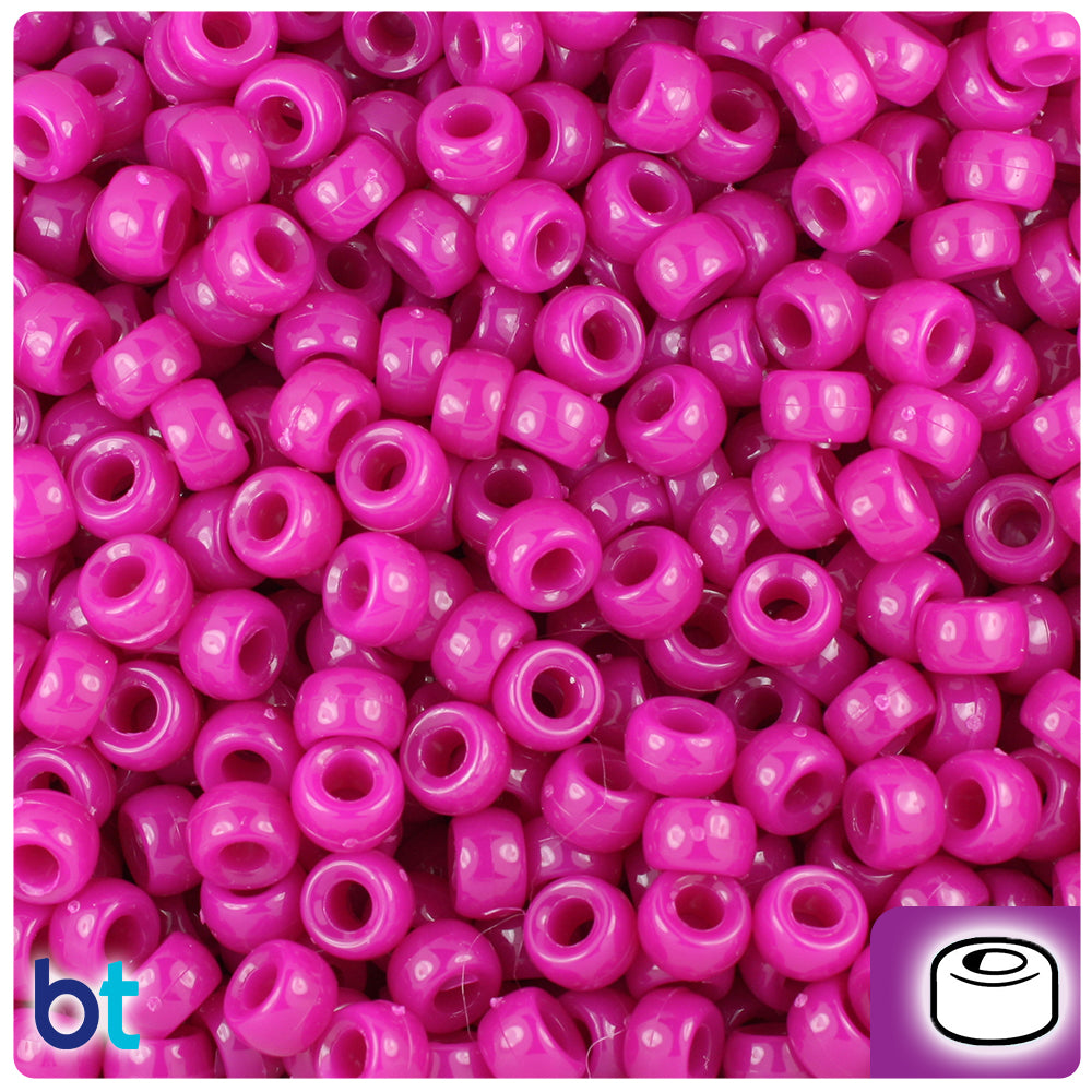 Baby Blue Opaque 6.5mm Mini Barrel Pony Beads (1000pcs)