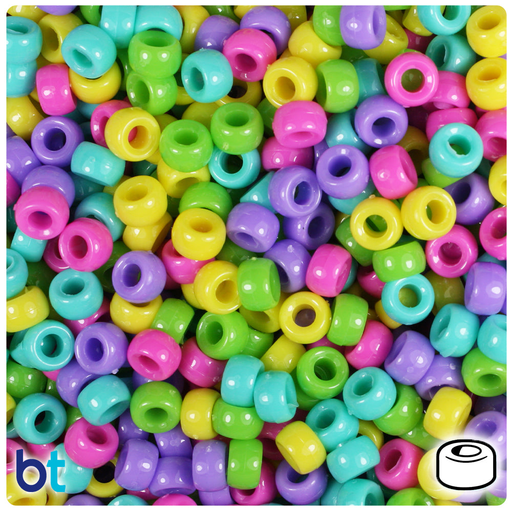 Mini Barrel Pony Beads - Translucent - 1150 Pcs.