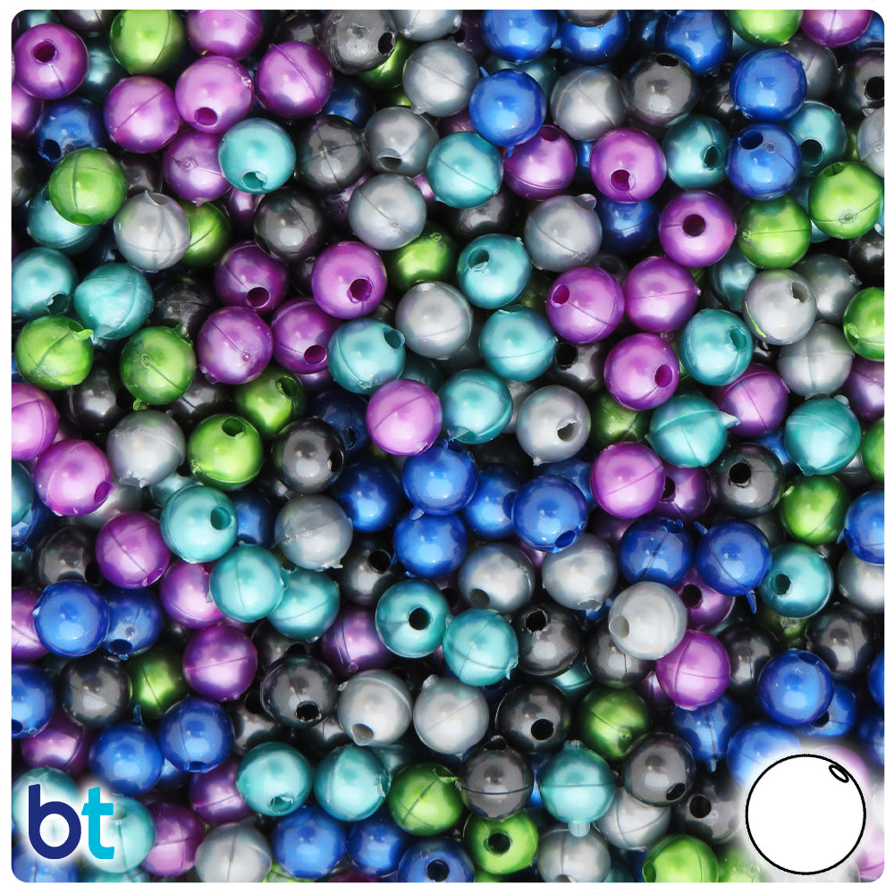 Pearl Mix 6mm Round Plastic Beads (500pcs)