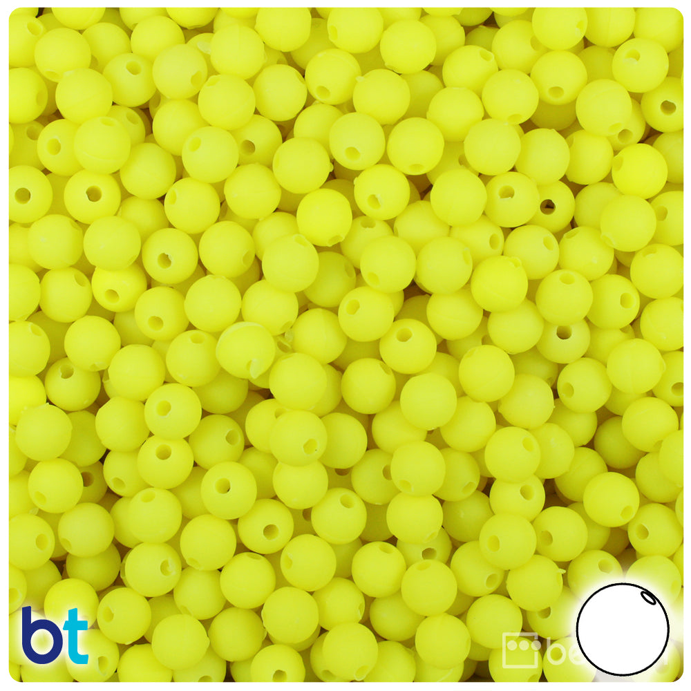 BeadTin Night Glow-in-The-Dark 10mm Faceted Round Plastic Craft Beads  (210pcs)