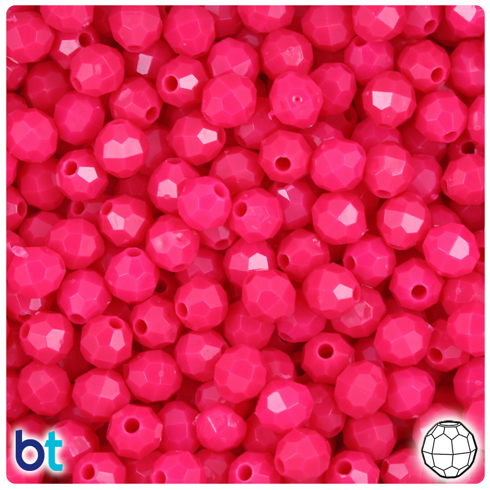 Faceted 8mm Bead Colorful Fluorescent Bead for Jewelry Making Neon