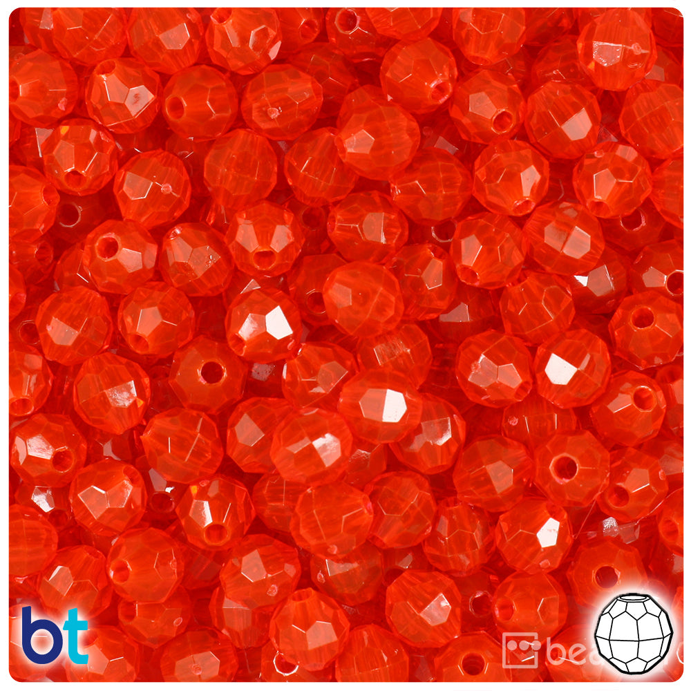 8mm Sunset Orange Round Crackle Glass Beads – Smileyboy Beads