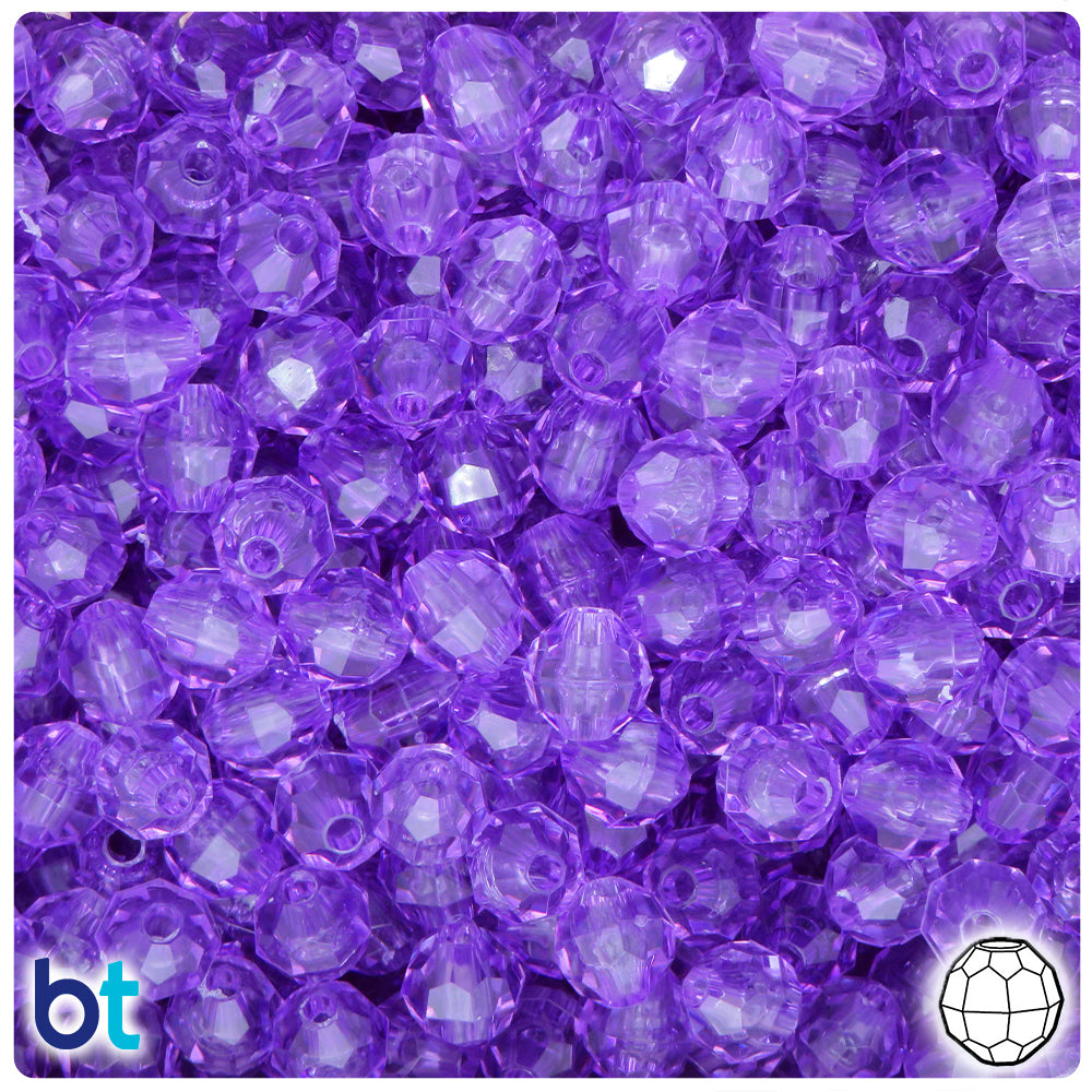 Bead, iridescent glass, translucent matte purple, 8mm round. Sold per  15-1/2 to 16 strand. - Fire Mountain Gems and Beads