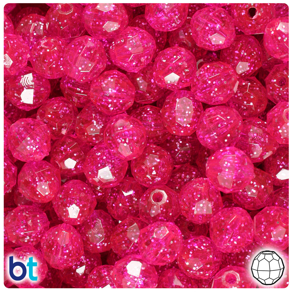  BeadTin Mint Transparent 6mm Faceted Round Plastic Craft Beads  (600pcs) : Arts, Crafts & Sewing