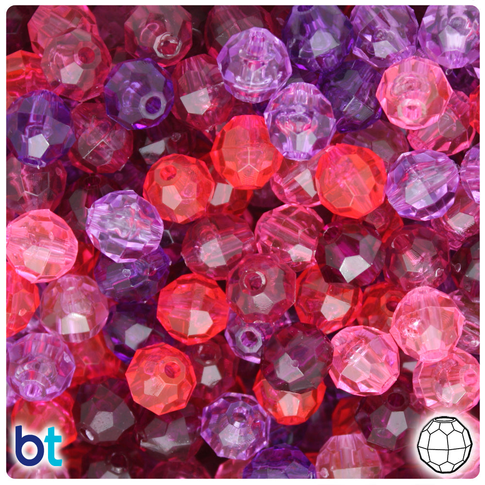 Dark Pink Matte 12mm Berry Plastic Beads (75pcs)