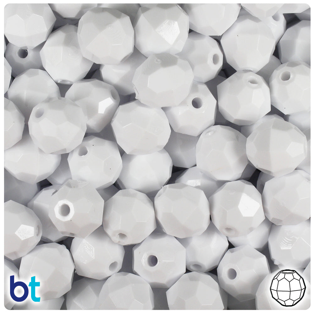  BeadTin Crystal Transparent 12mm Faceted Round Plastic Craft  Beads (180pcs) : Arts, Crafts & Sewing