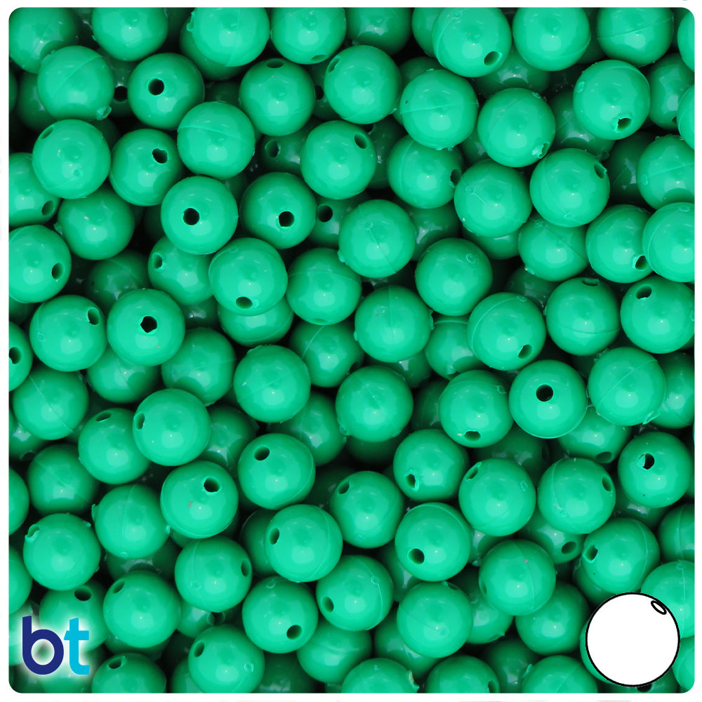 BeadTin Blue Glow 8mm Round Craft Beads (300pcs)