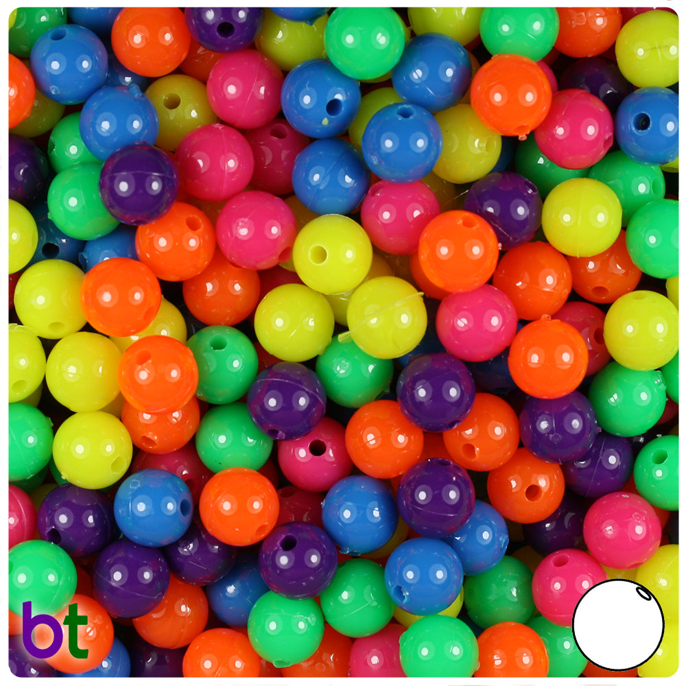 6mm Round Multi Color Mix Glow in the dark fishing crafts fun beads 500pc