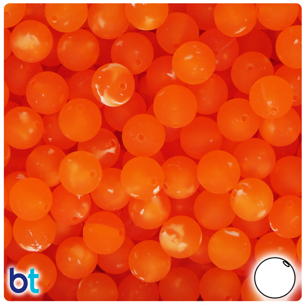 White Opaque 12mm Round Plastic Beads (60pcs)