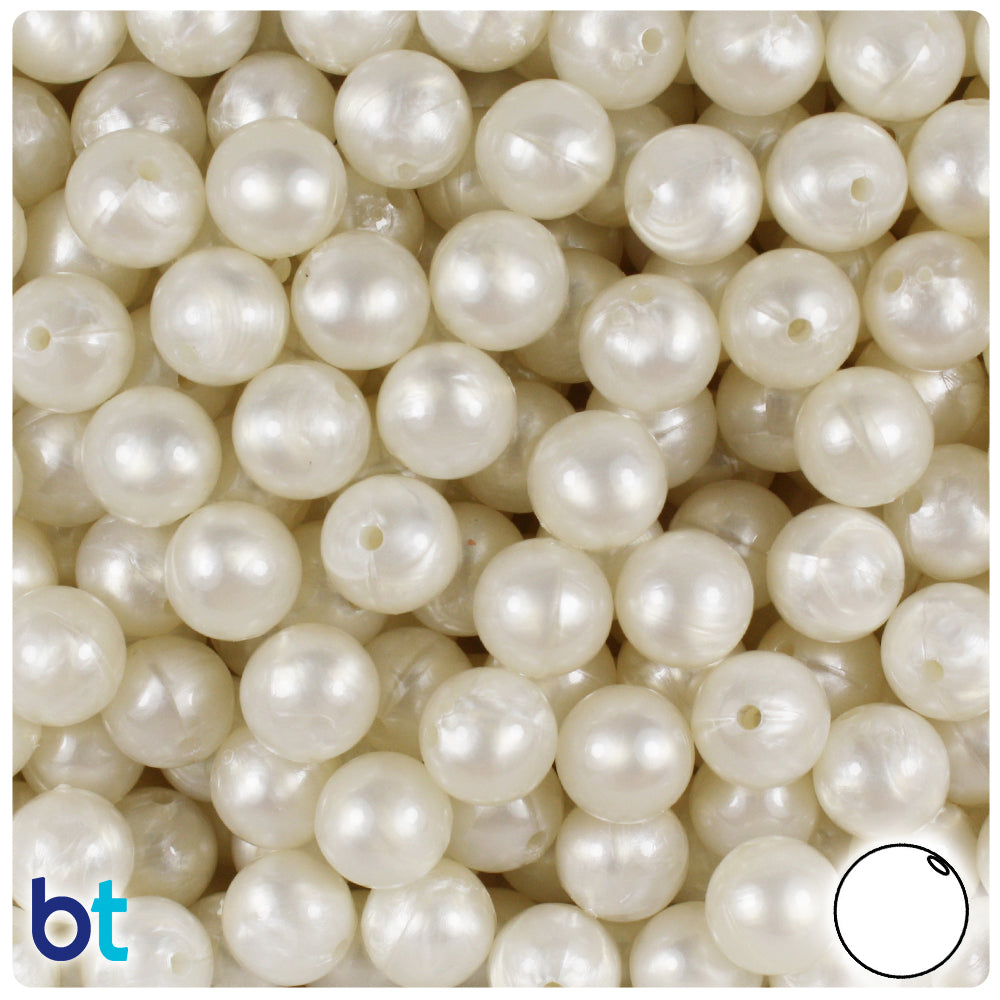 White Opaque 10mm Coin Alpha Beads - Black Number Mix (72pcs)