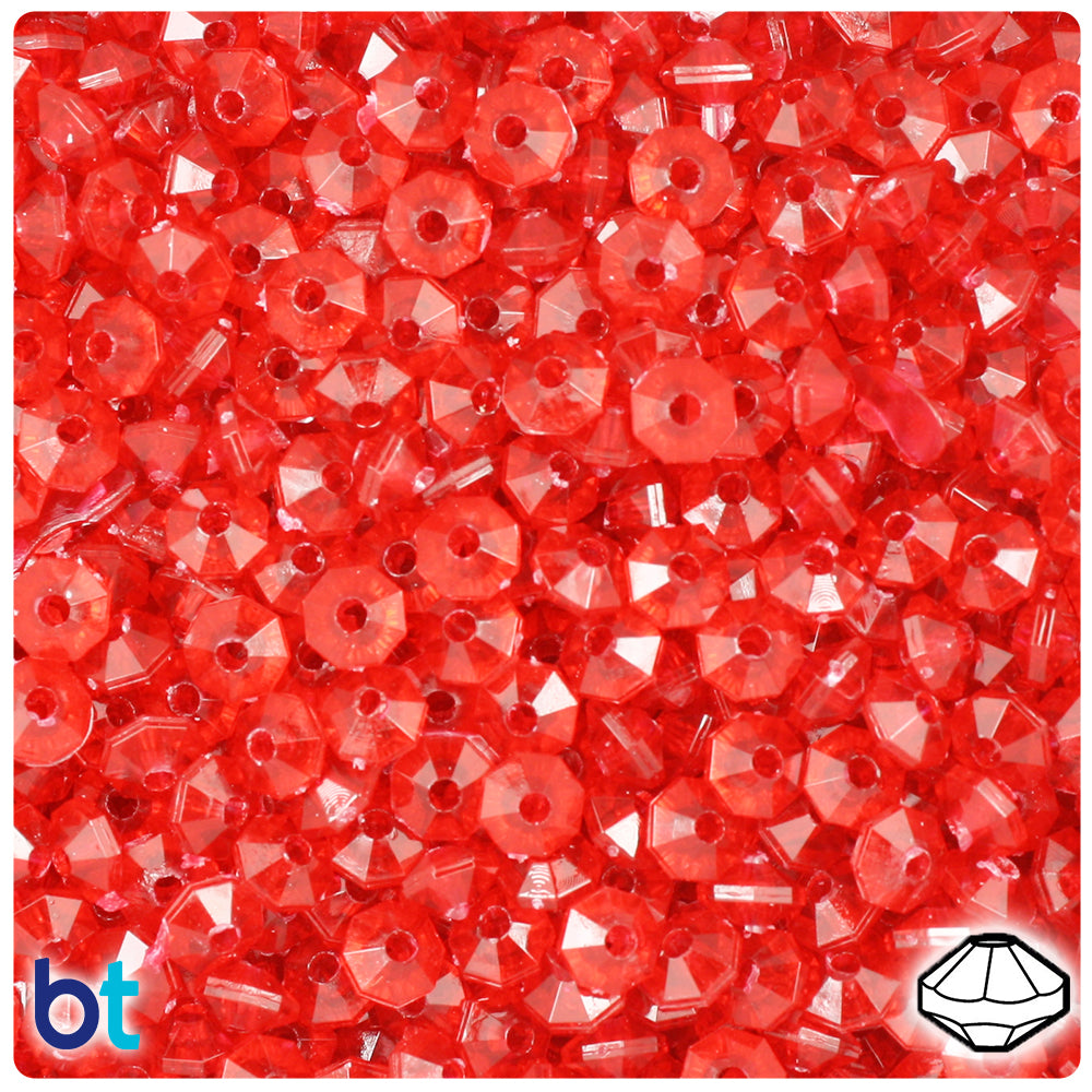  BeadTin Mint Transparent 6mm Faceted Round Plastic Craft Beads  (600pcs) : Arts, Crafts & Sewing