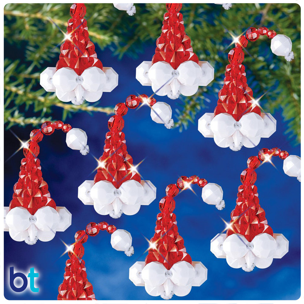 Beadery Holiday Beaded Ornament Kit Faceted Elegant Snowmen 2x1 Makes 12