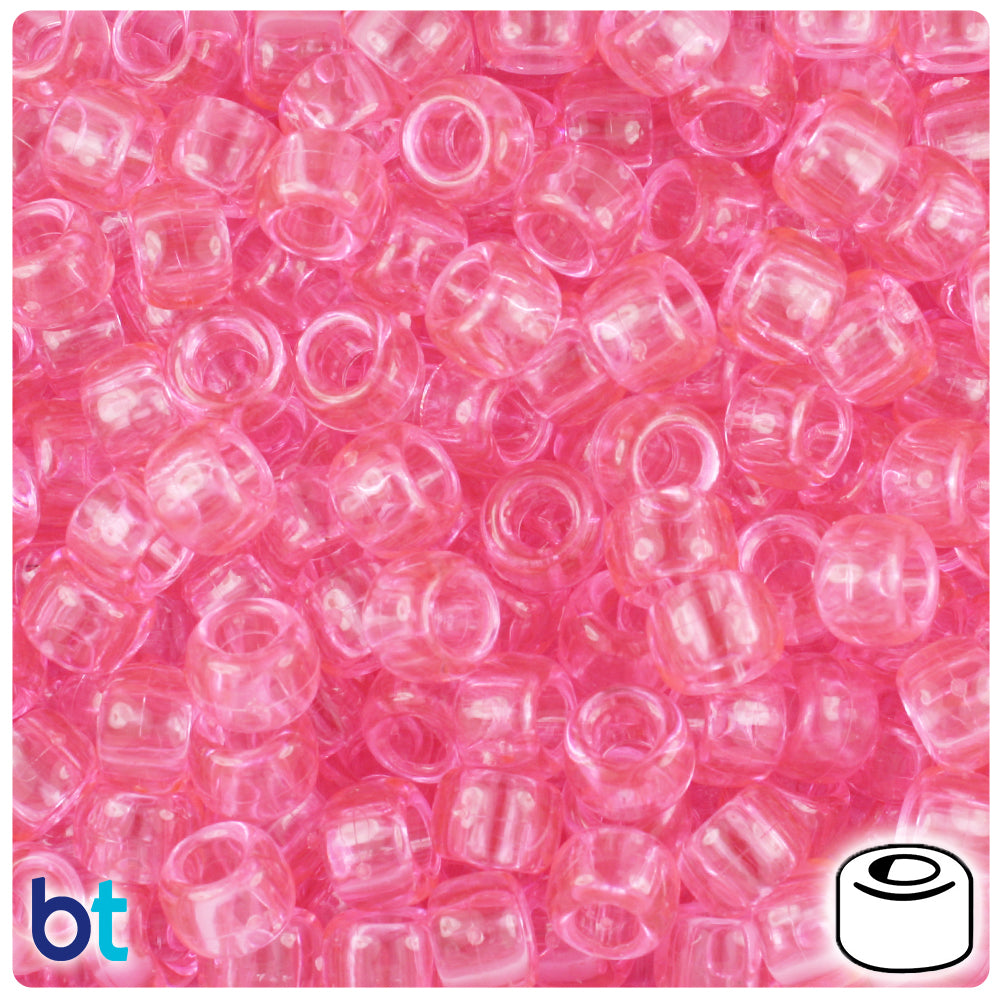 750V064 – 9x6mm Barrel Pony Bead – Baby Pink – 900 Pc Value Pack