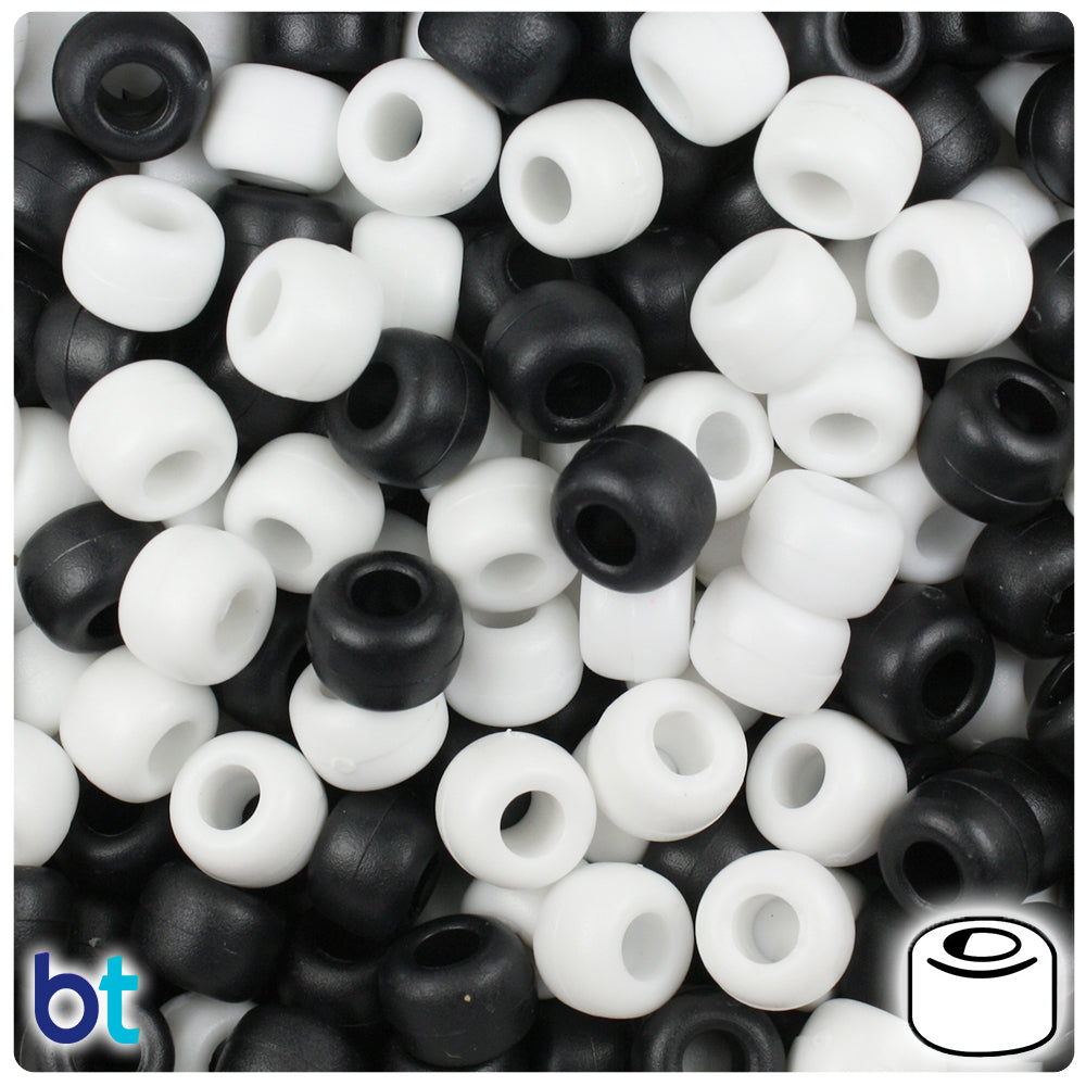 Camouflage Mix Matte 9mm Barrel Pony Beads (500pcs)