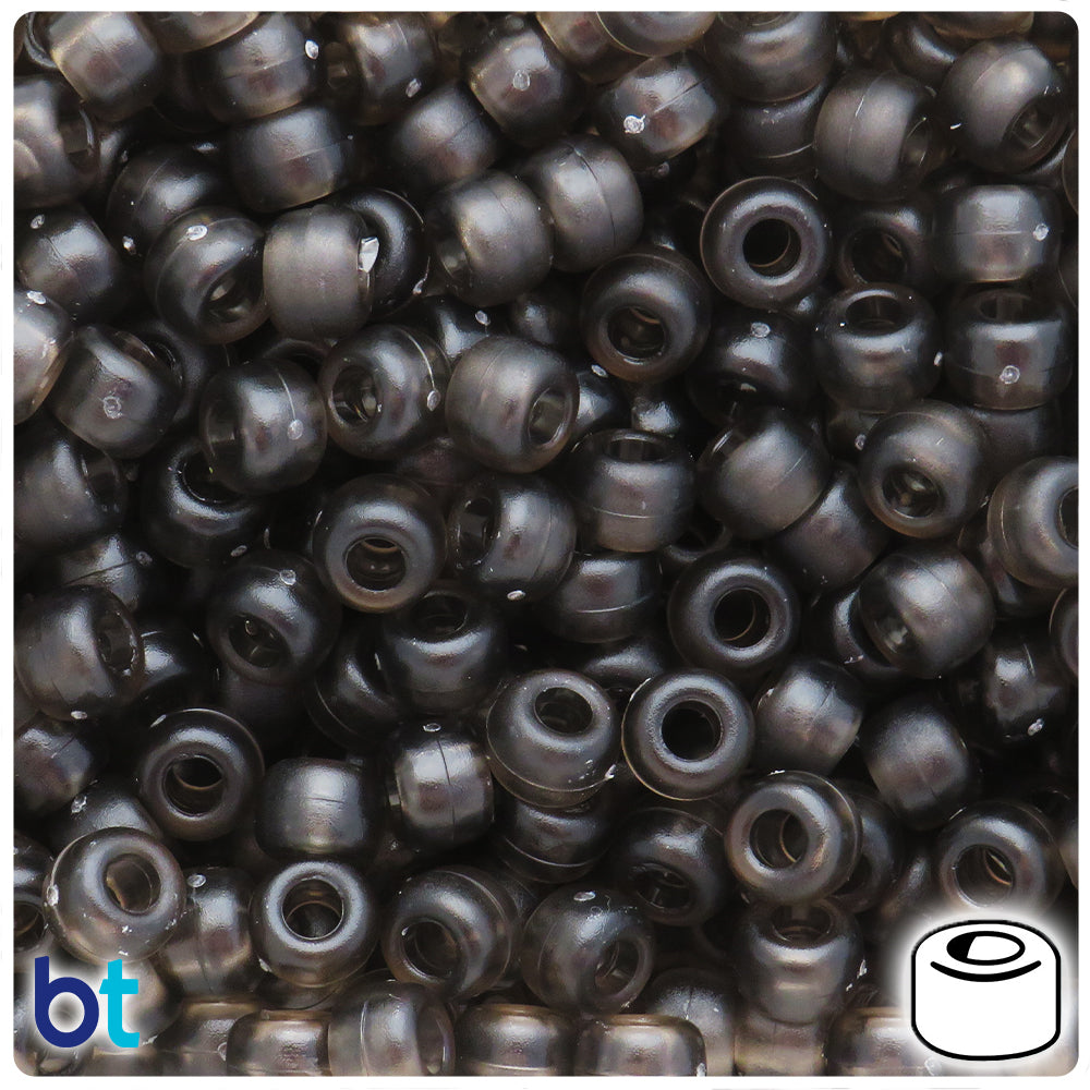 Dark Cranberry Pearl 9mm Barrel Pony Beads (500pcs)