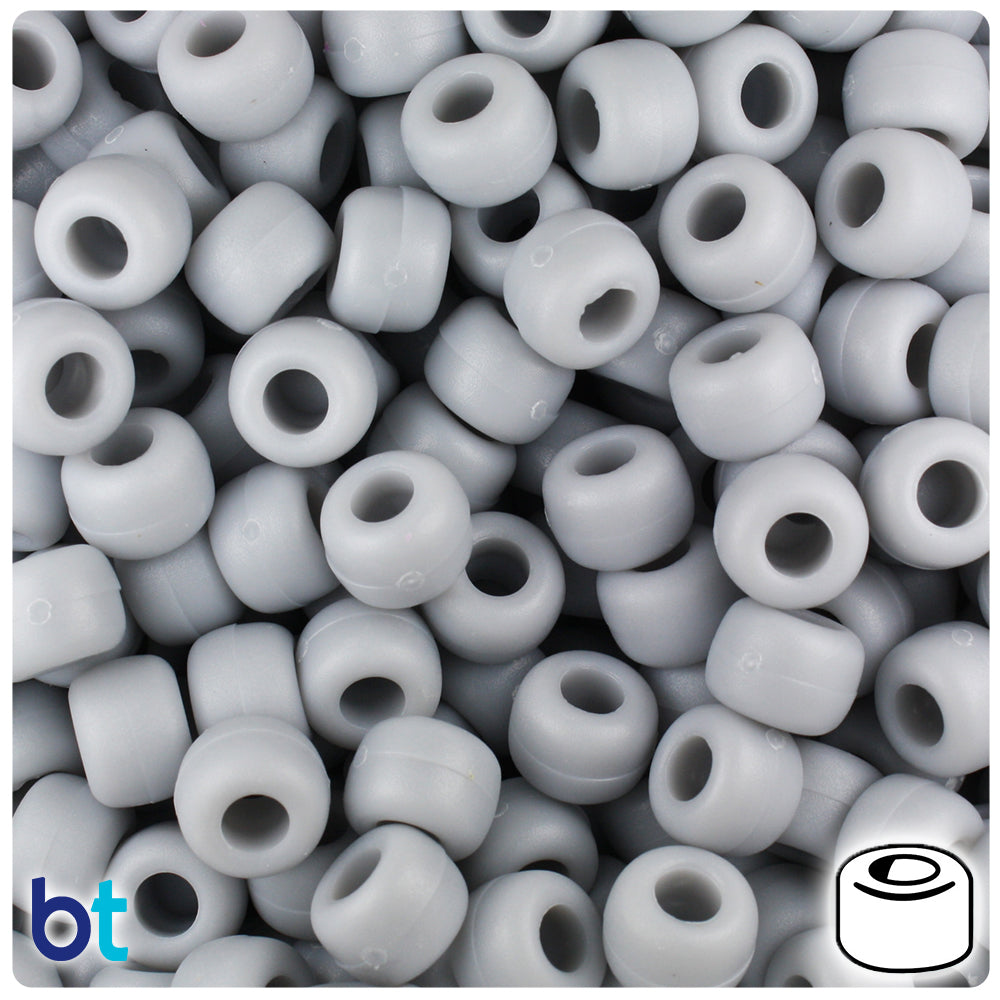 Beadery Pony Beads 6mmx9mm 900/Pkg-Opaque White