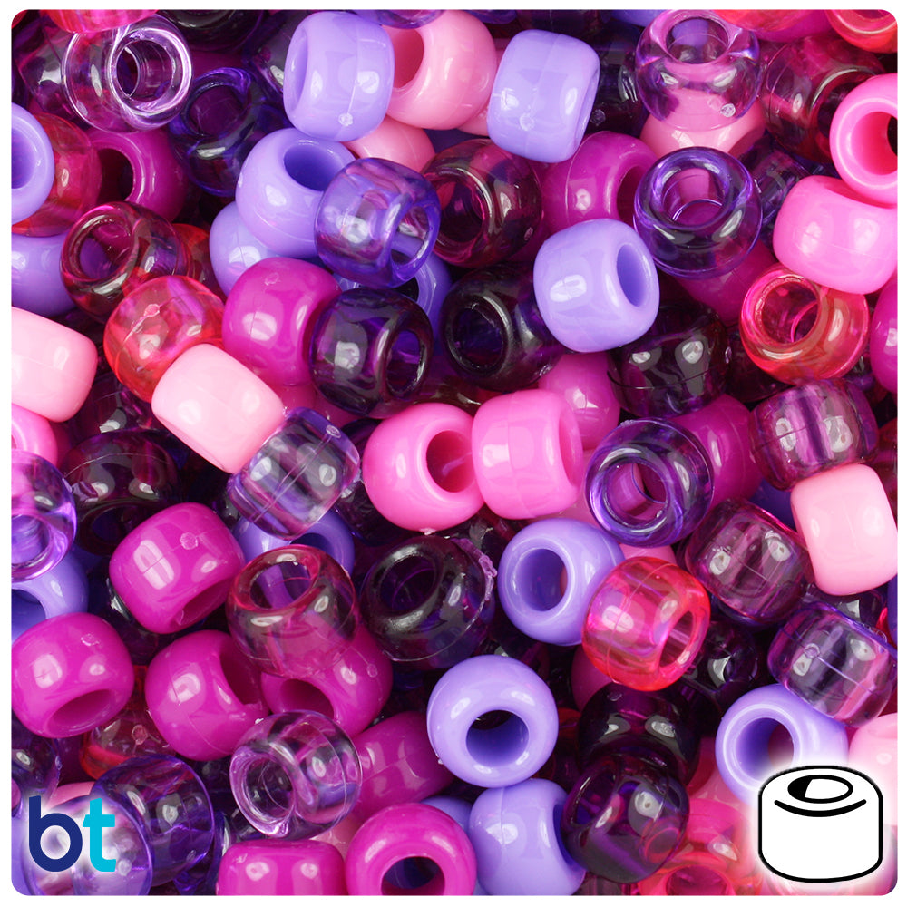 100 Purple Pony Beads