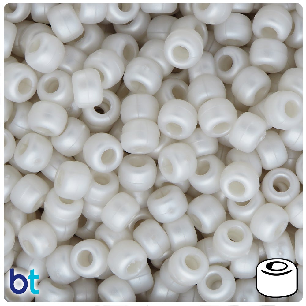 Crystal Transparent 9mm Barrel Pony Beads (500pcs)