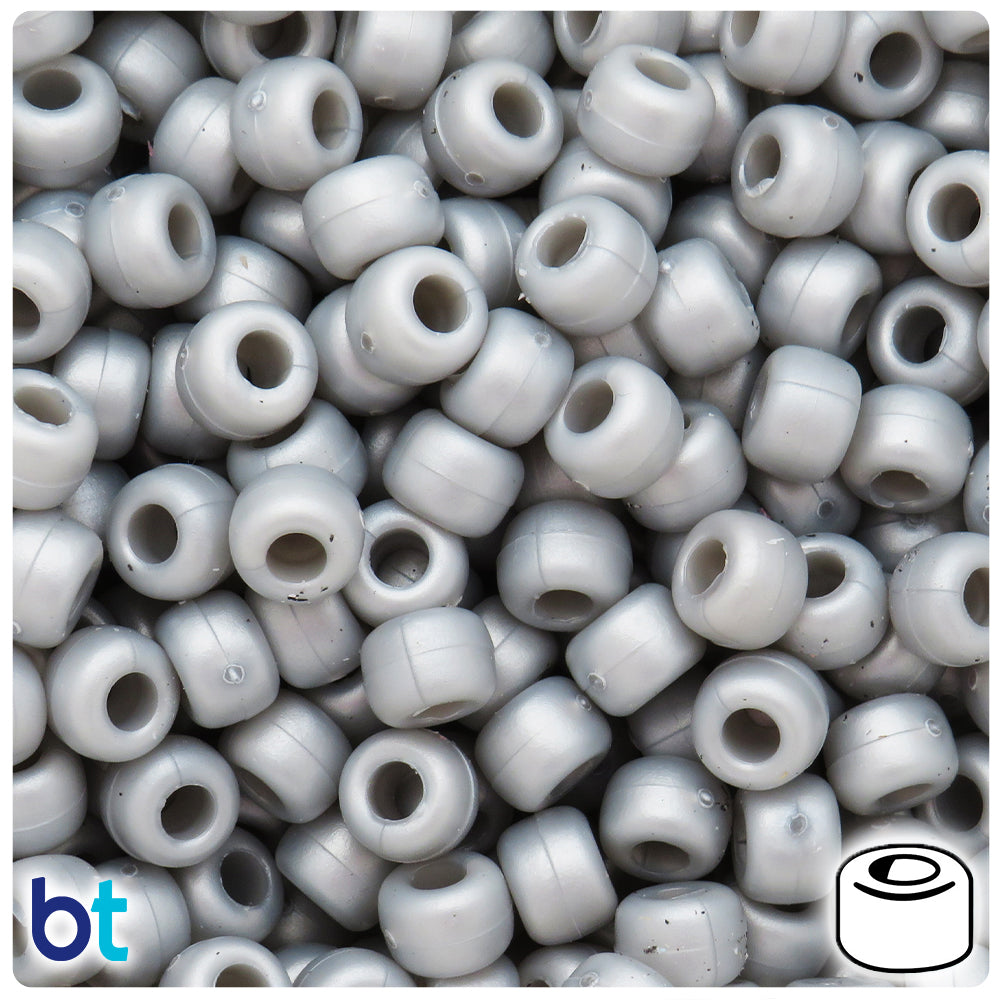 Lilac Opaque 6.5mm Mini Barrel Pony Beads (1000pcs)