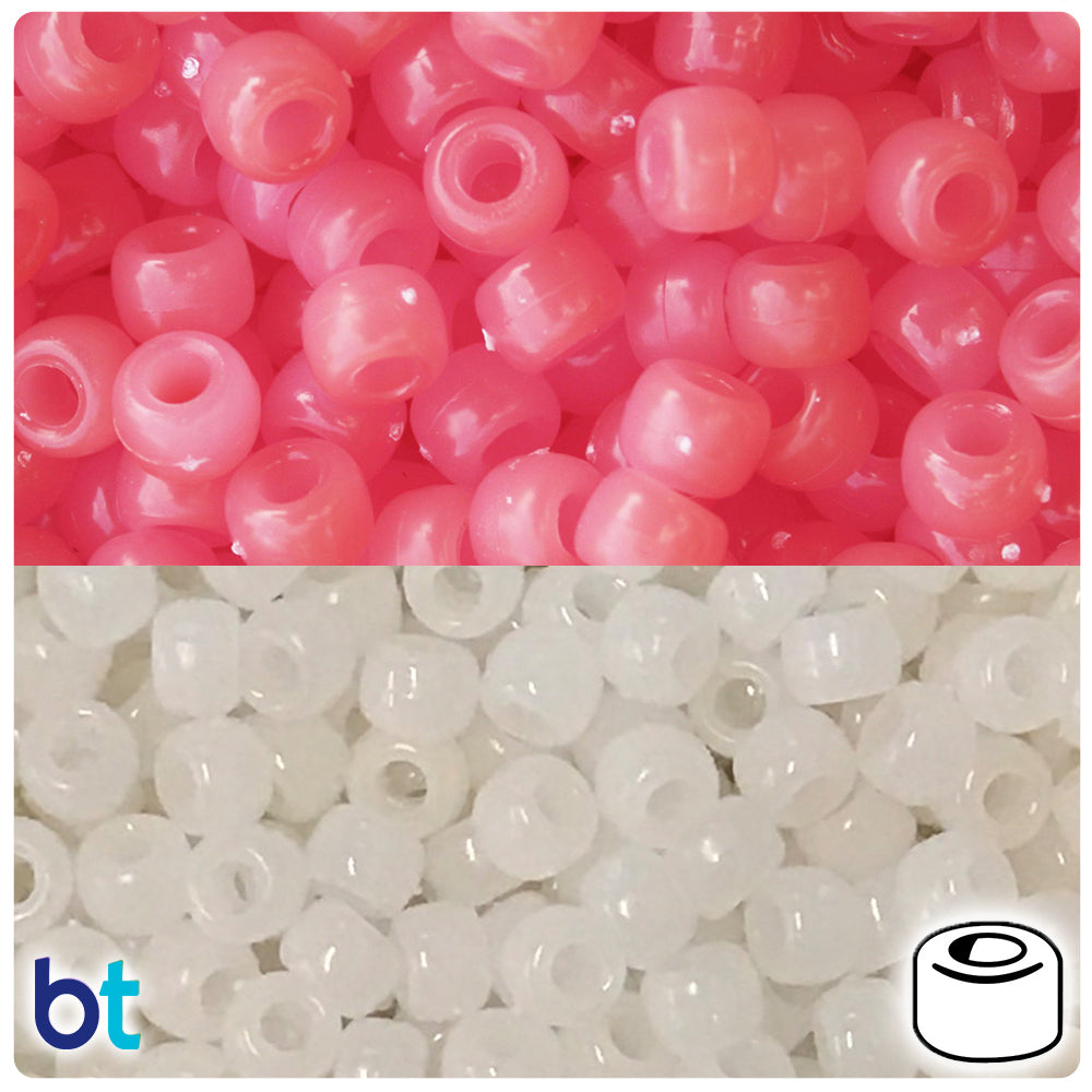 200pcs Acrylic Barrel Pony Beads 9x6mm Transparent Glitter Bead Jewelry  Crafts S