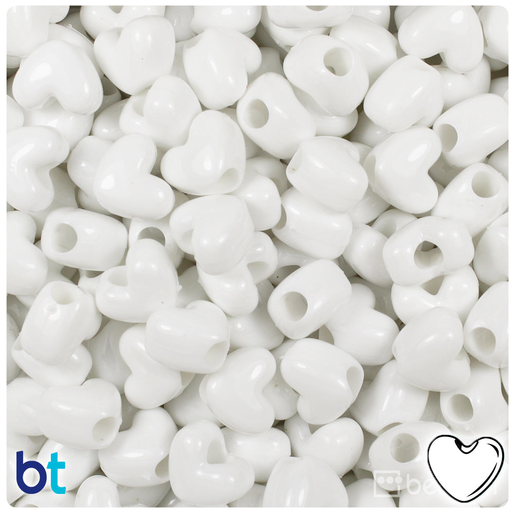 Colorations® White Pony Beads - 1/2 lb. White Color
