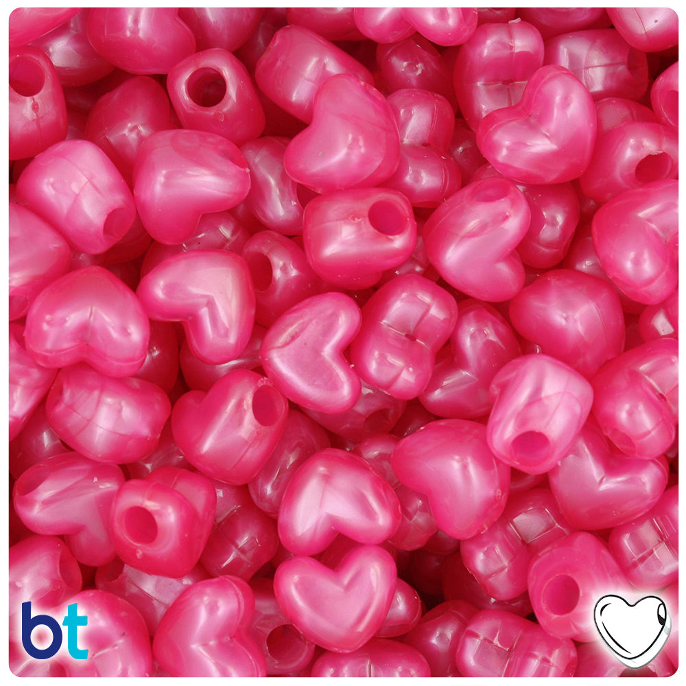 Heart Pony Beads, 10 x 12mm, 225 count, Mardel