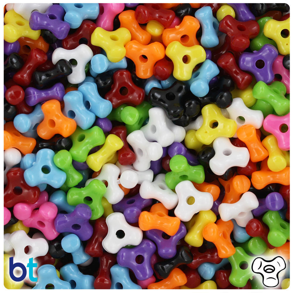 Opaque Mix 12mm Heart (VH) Pony Beads (250pcs)