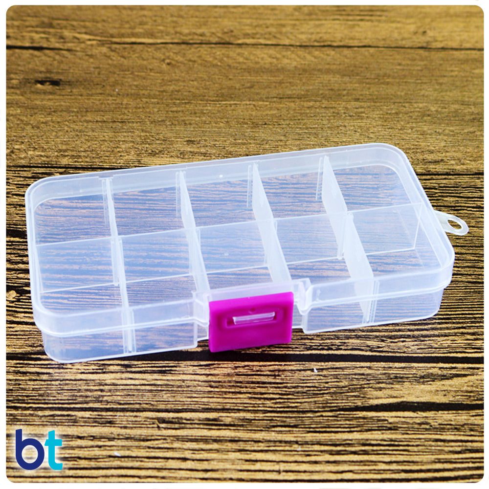 24 Pcs Mixed Sizes Small Plastic Box Rectangular Mini Clear Plastic Storage Containers Plastic Beads Storage Containers Empty Case Organizer with Hing