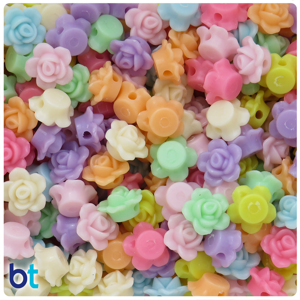 Beads 8mm Kawaii Beads Pastel Flower Beads Pastel Beads for 