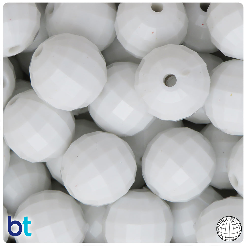 Mixed Opaque 20mm Round Plastic Beads (75pcs)