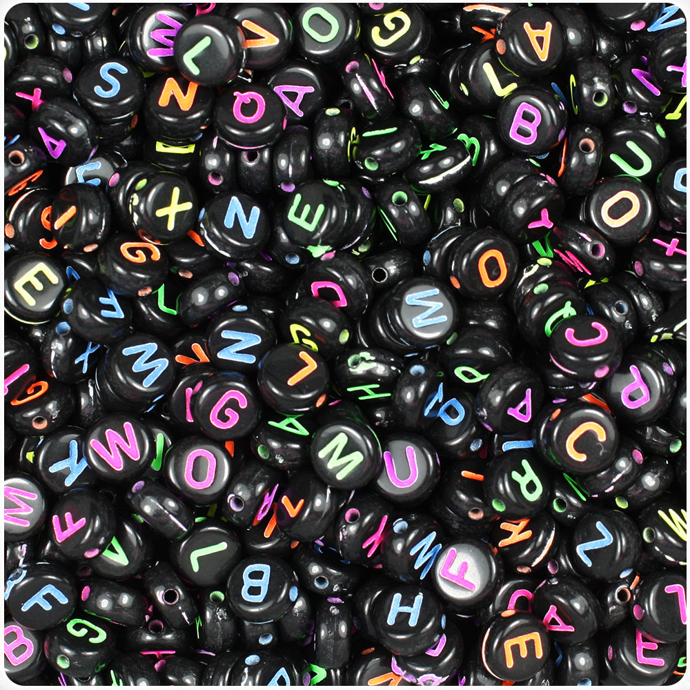 Plastic Letters and Numbers Coloured – Wholesale Beads