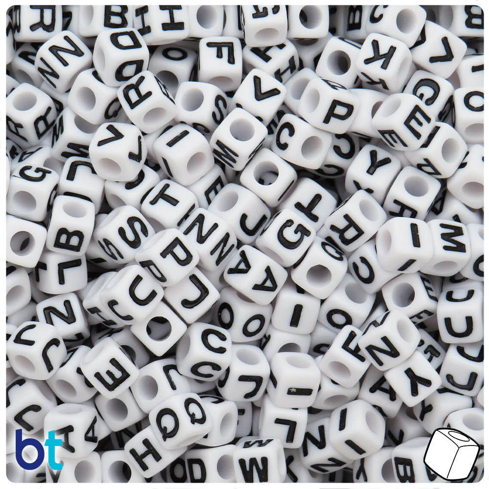 Letter N Alphabet Beads, White beads with Gold Letters (7MM) –  TinySupplyShop