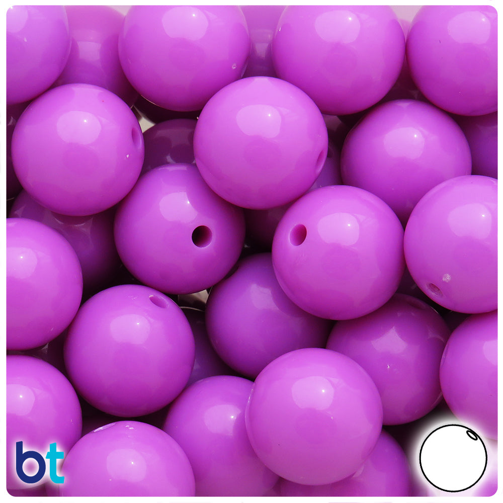 Light Purple Pearl 20mm Berry Plastic Beads (10pcs)