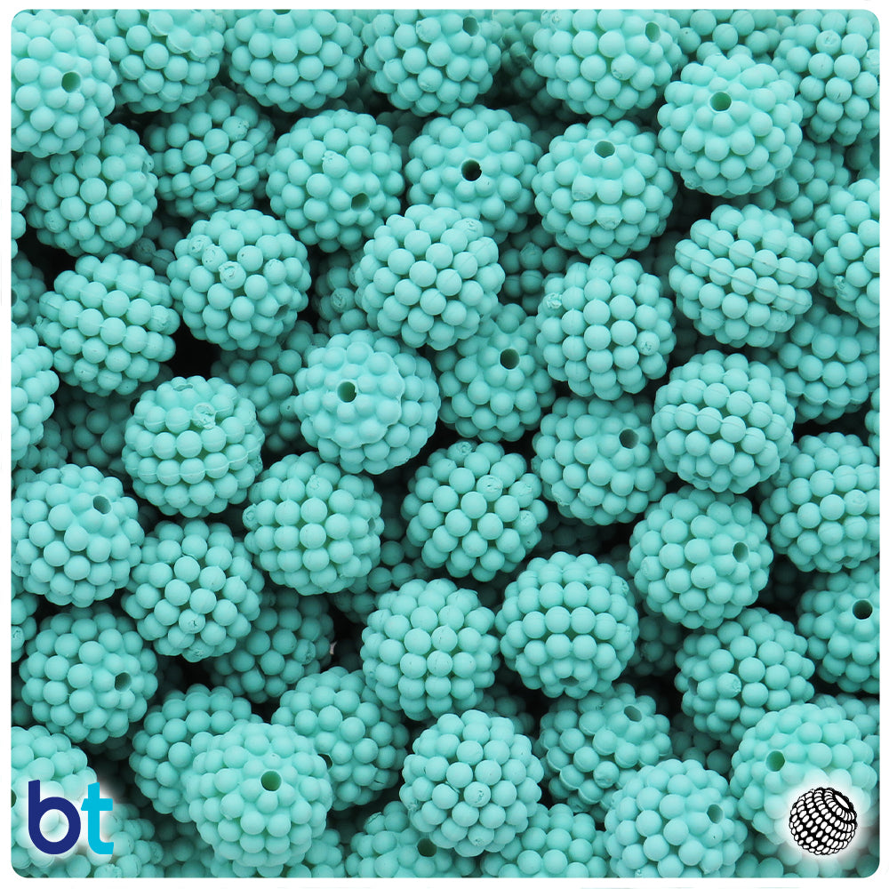 12mm Silicone Letter Beads MINT GREEN Mixed Pack of 50 