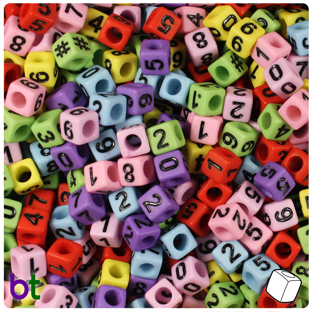 Colorful Alphabet Beads in Cube Shape | Acrylic Letter Bead | Kawaii Resin  Craft (You Pick Letters or We Pick By Random / 6mm / Bright Color Mix)