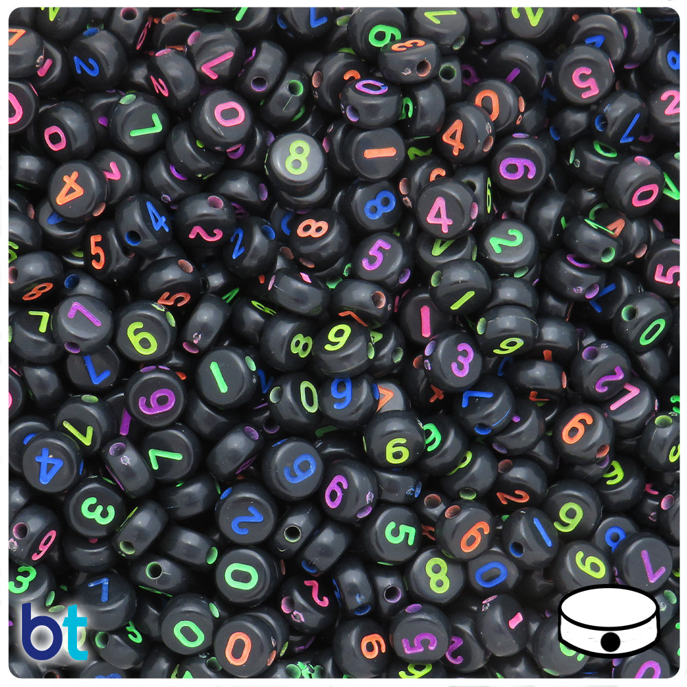 Plastic Letters and Numbers Coloured – Wholesale Beads