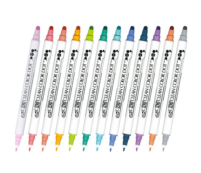 Kuretake ZIG Clean Color Dot Double-Sided Marker - Black 010 — Stationery  Pal