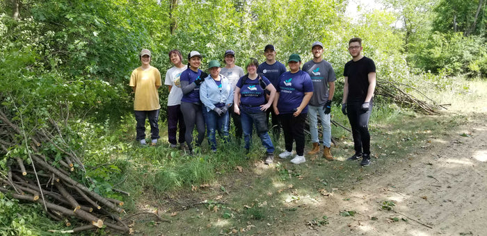The Merchology team was hard at work volunteering in our community by planting trees in the Mississippi Parks Connection