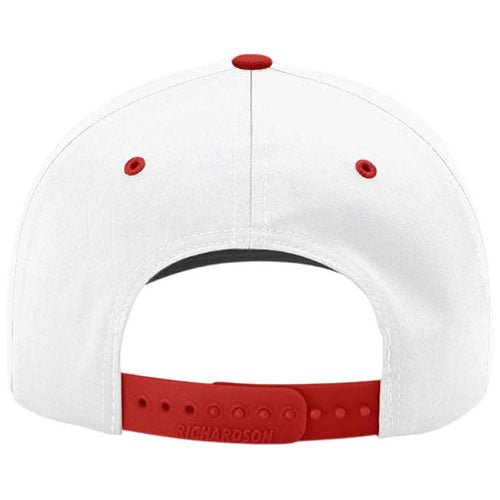 Richardson White/White/Red Pro Twill Snapback Leed's Make a statement with Antigua