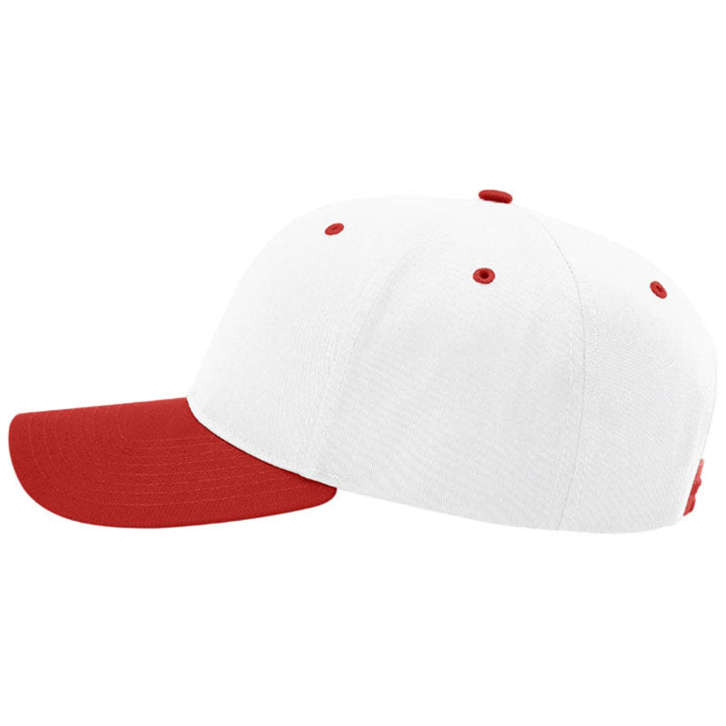 Richardson White/White/Red Pro Twill Snapback