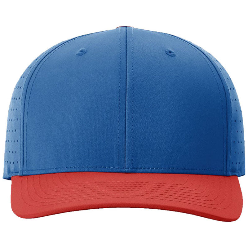 Richardson Royal/Royal/Red Laser Perf R-Flex Snapback Size:Medium/Large Easy Open Front Pockets: Ensure