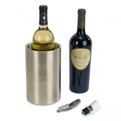 Branded Gemline Silver Huntington Stainless Steel Wine Kit