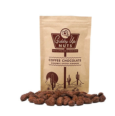 Logo-Printed Batch & Bodega Tan Giddy Up Coffee Chocolate Almonds 2oz