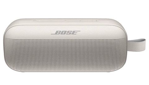 Custom Bose White Smoke SoundLink Flex Portable Bluetooth Speaker with Waterproof/Dustproof Design