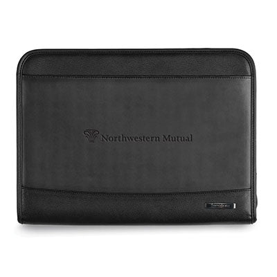 Branded Samsonite Black Parker Leather Padfolio