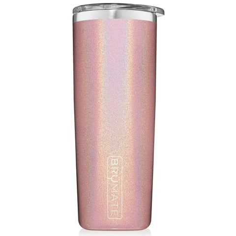 Custom BruMate Glitter Blush Highball Tumbler 12oz