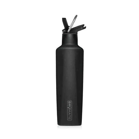 Laser-Engraved Brumate Matte Black Rehydration Mini 16oz Water Bottle